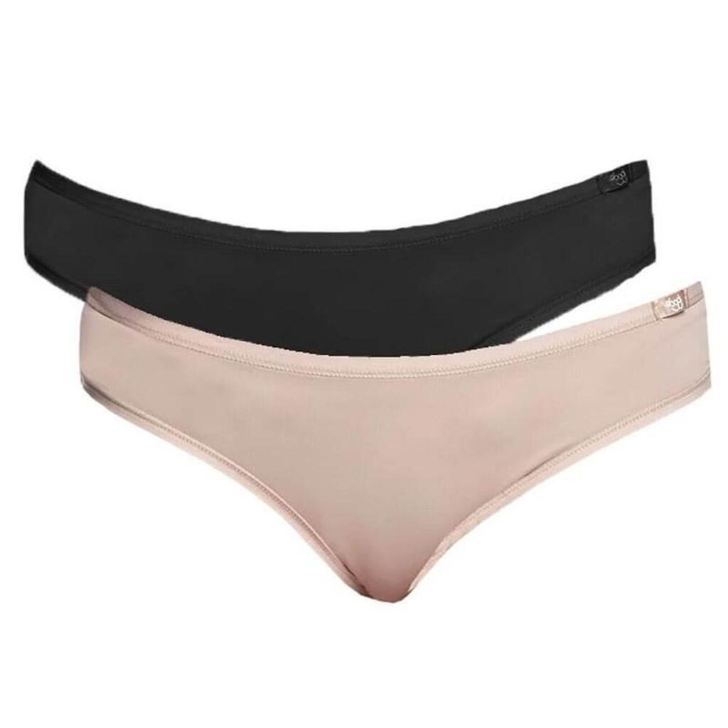 Kit Com 2 Calcinhas Microfibra Preto/Nude Sloggi 24549