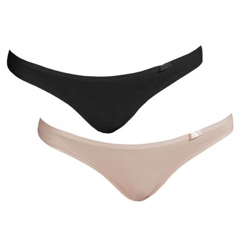 Kit Com 2 Calcinhas Microfibra Preto/Nude Sloggi 24552