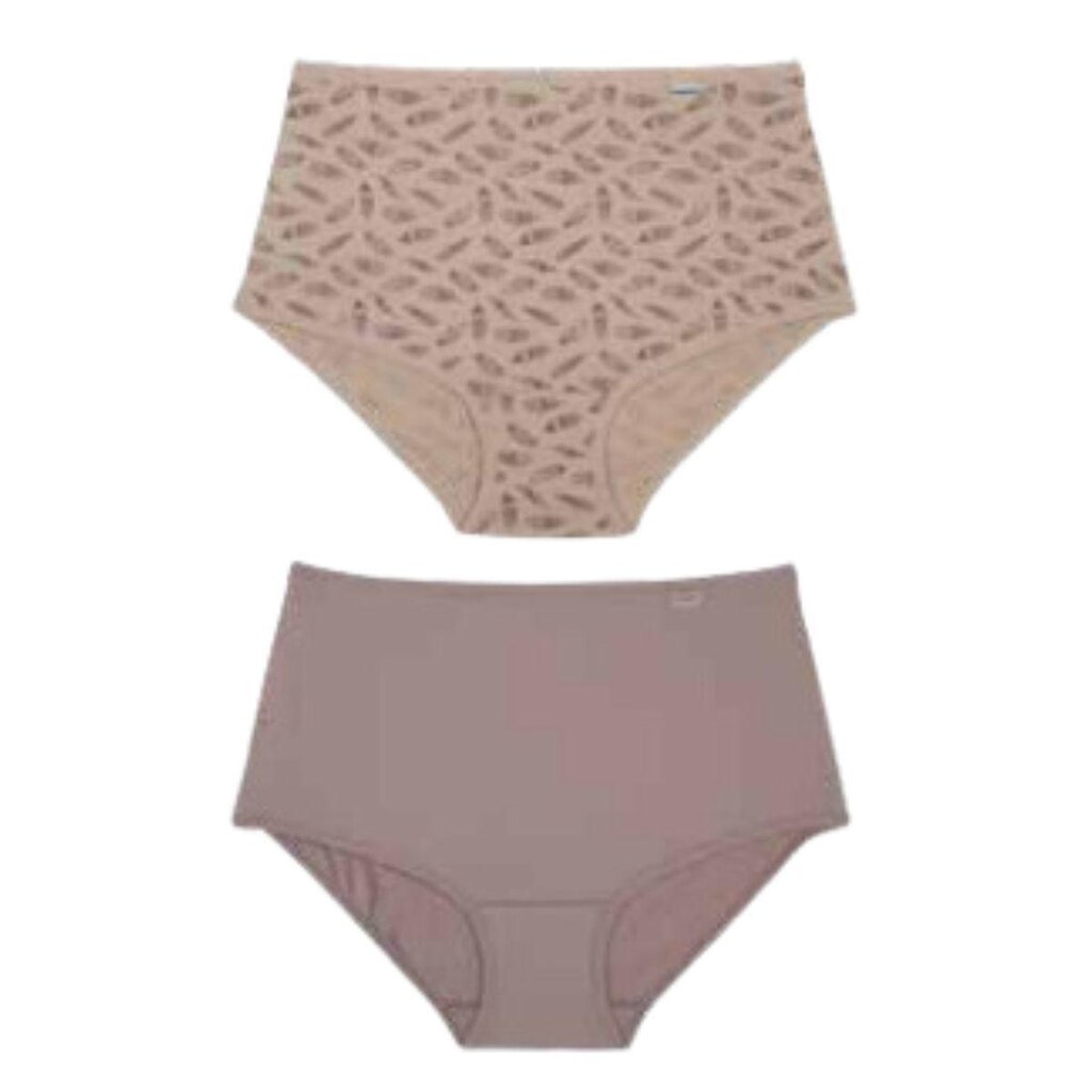 Kit com 2 calcinhas tangas laterais amplas de microfibra DelRio