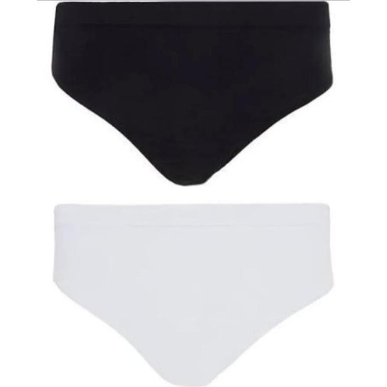 Kit Com 2 Calcinhas Trifil Cintura Alta Sem Costura Feminina - Branco+Preto Menor preço em Kit Com 2 Calcinhas Trifil Cintura Alta Sem Costura Feminina - Branco+Preto