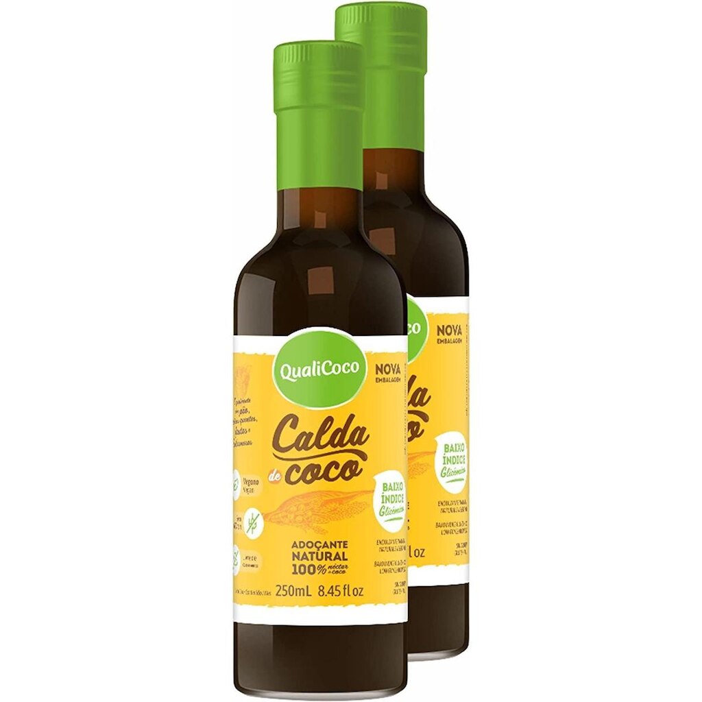 Kit Com 2 - Calda de Coco Vegana 250ml Qualicoco