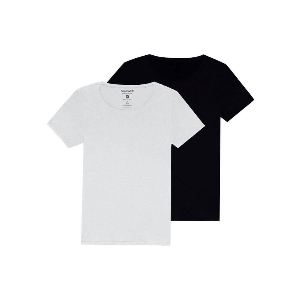Kit com 2 Camisetas Feminina Malwee 1000004500 Branco