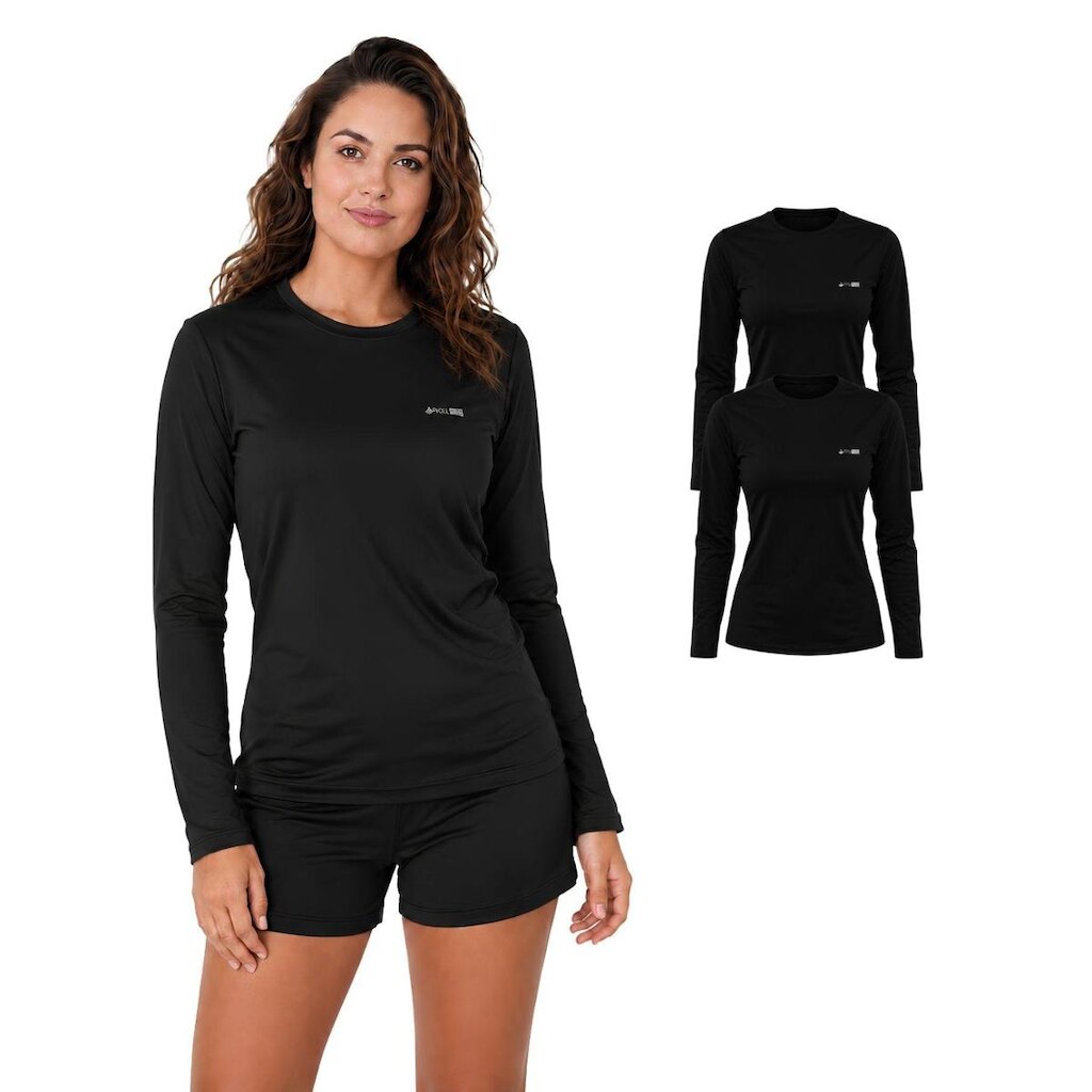 Kit Com 2 Camisetas Manga Longa Proteção UV Feminina