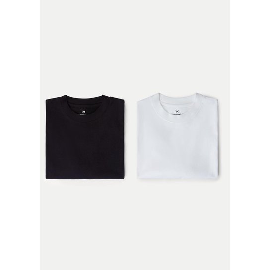 Kit Com 2 Camisetas Oversized Masculinas Básicas Relaxed Hering