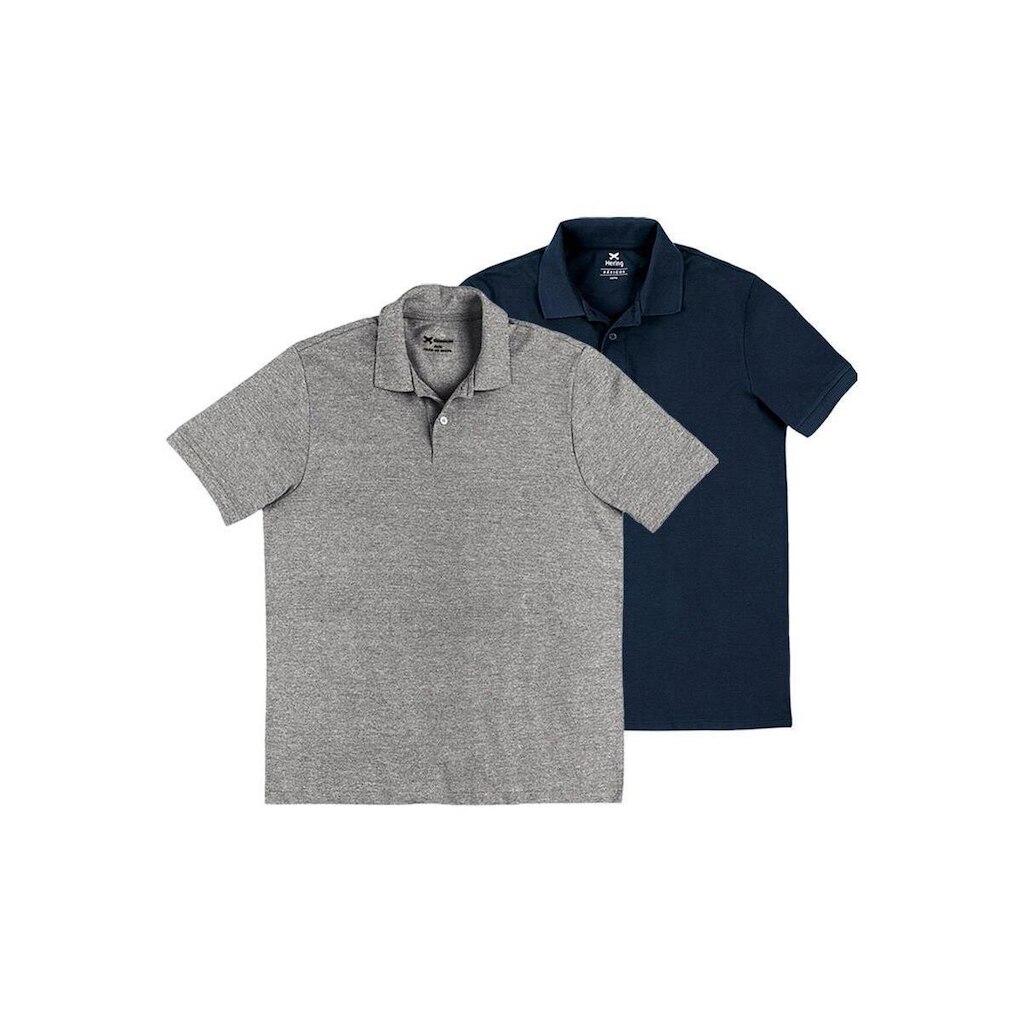 Kit com 2 Camisetas Polo Masculina Hering N3a7 Azul Marinho