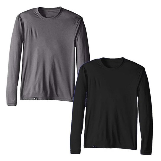 Kit com 2 Camisetas Proteção Solar Uv 50 Ice Tecido Gelado – Slim Fitness - Cinza+Preto é ruim? Kit com 2 Camisetas Proteção Solar Uv 50 Ice Tecido Gelado – Slim Fitness - Cinza+Preto é boa?
