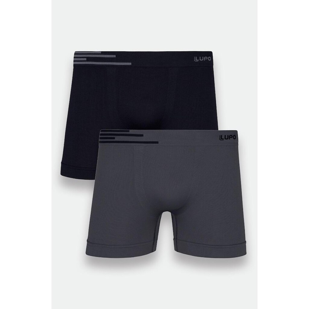 Kit com 2 Cuecas Adulto Boxer Microfibra Cós Uni Faixa Lupo
