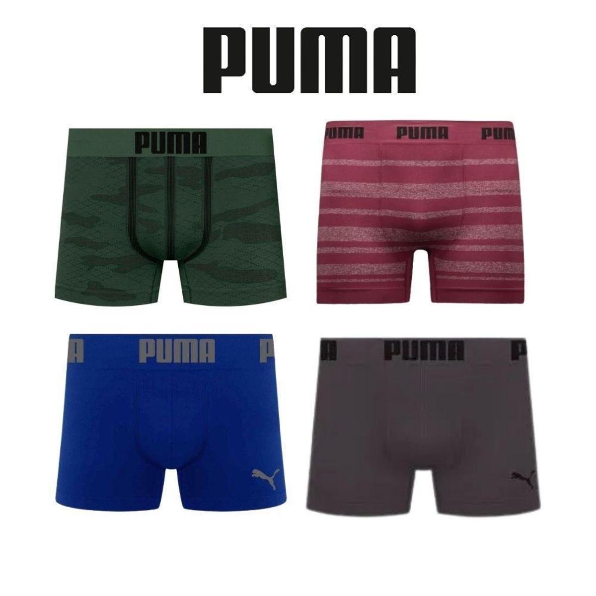 Kit Com 2 Cuecas Box Boxer Puma Sem Costura Menor preço em Kit Com 2 Cuecas Box Boxer Puma Sem Costura