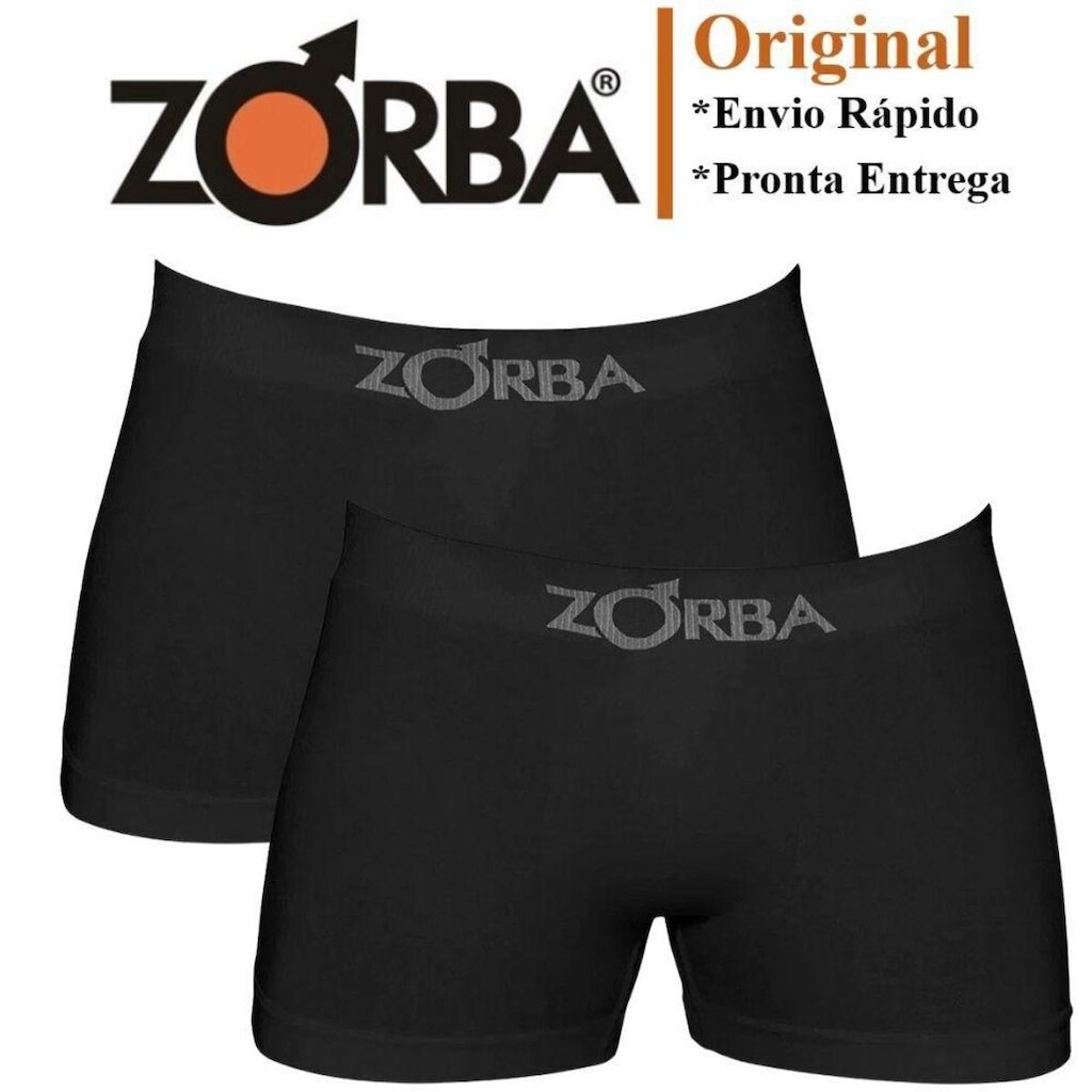 Kit Com 2 Cuecas Boxer Box Seamless Masculina De Algodão Cotton Sem Costura Zorba Ref. 781