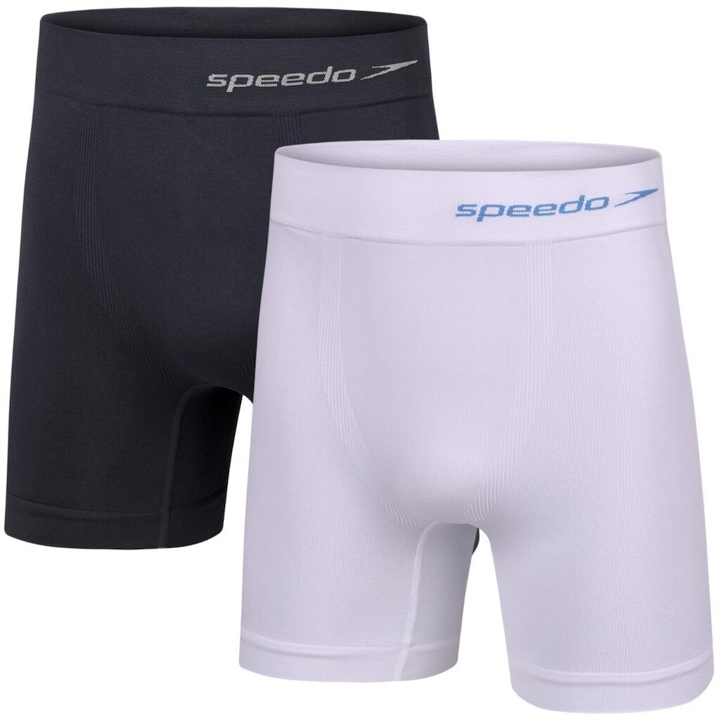 Kit Com 2 Cuecas Boxer Box Speedo Sem Costura Poliamida Conforto