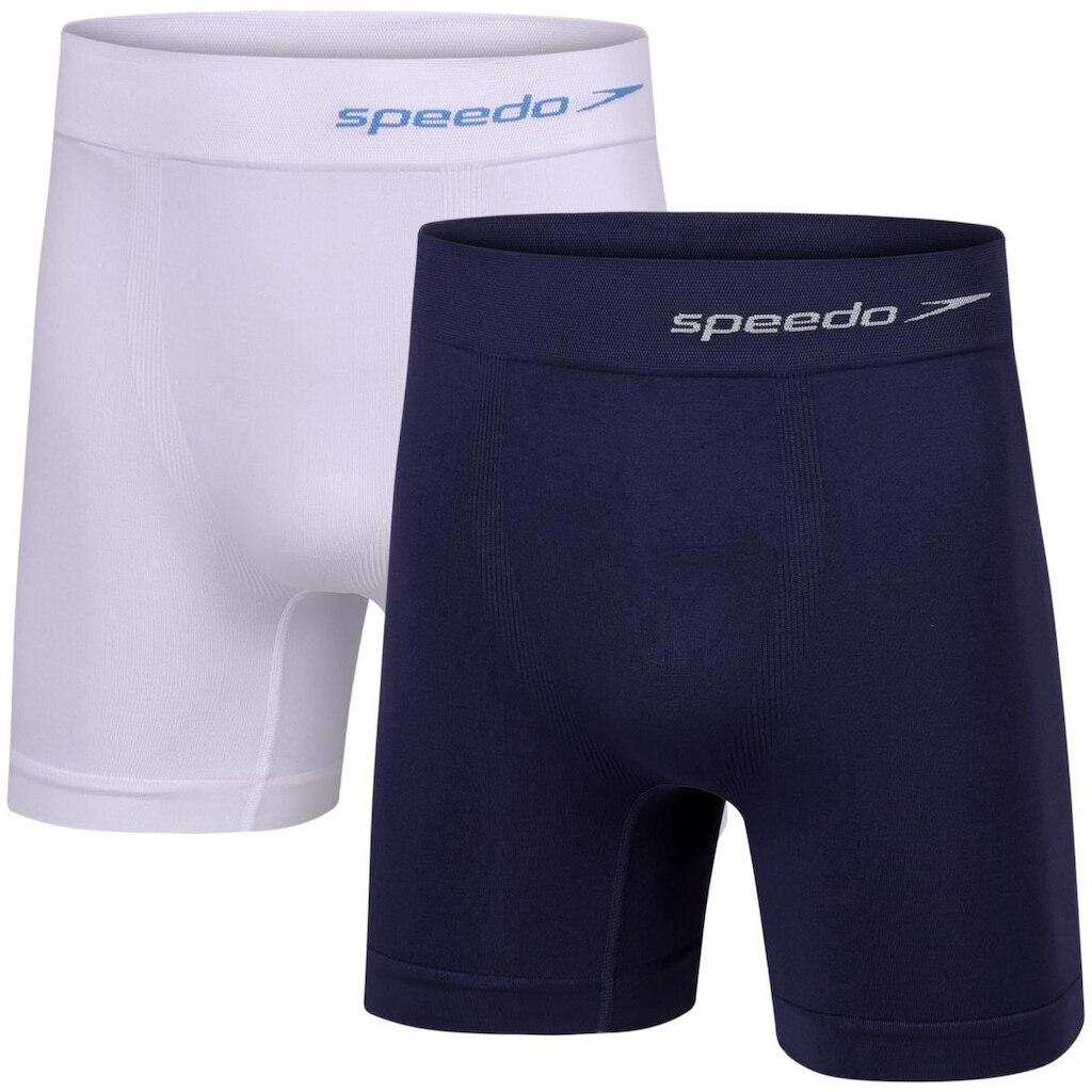 Kit Com 2 Cuecas Boxer Box Speedo Sem Costura Poliamida Conforto