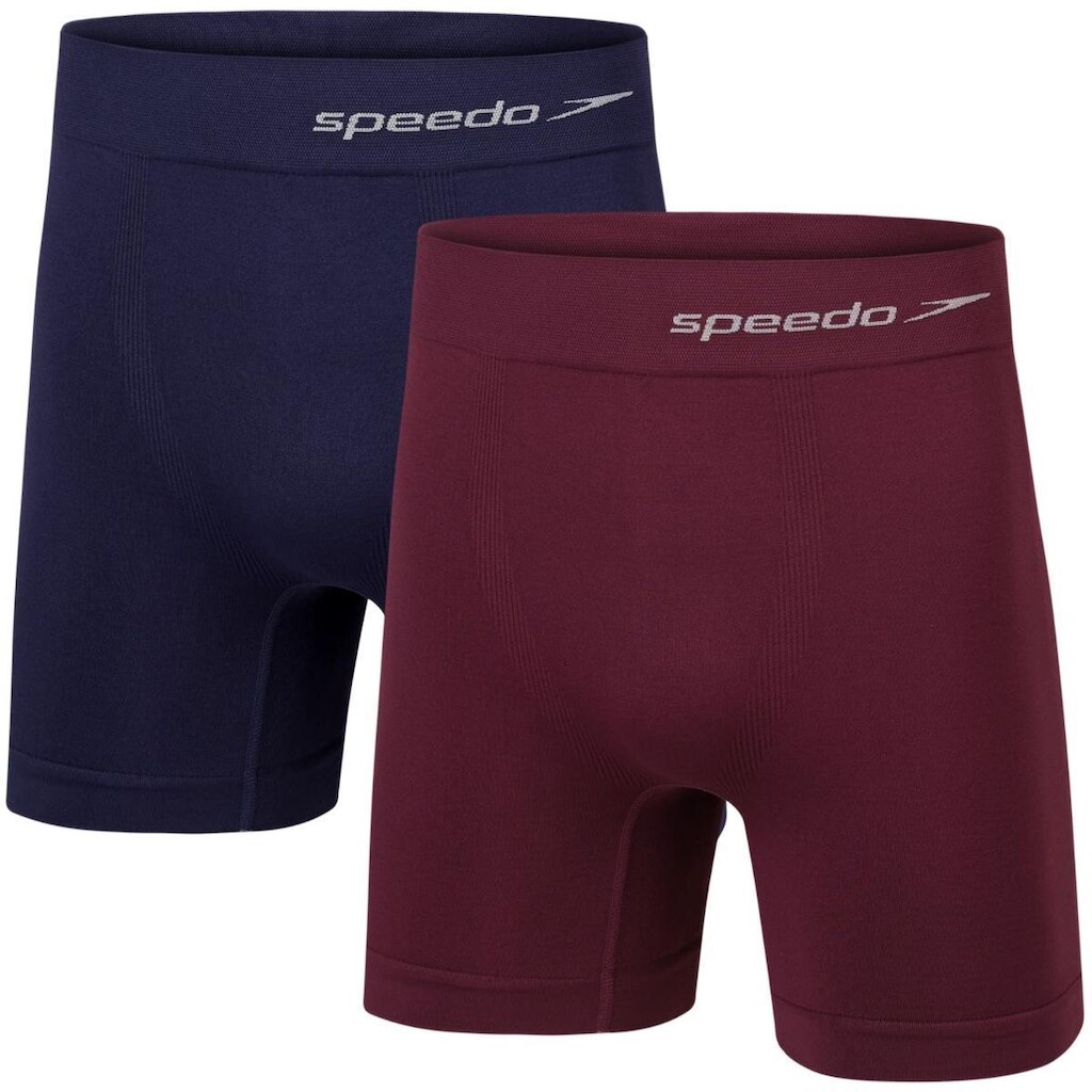 Kit Com 2 Cuecas Boxer Box Speedo Sem Costura Poliamida Conforto