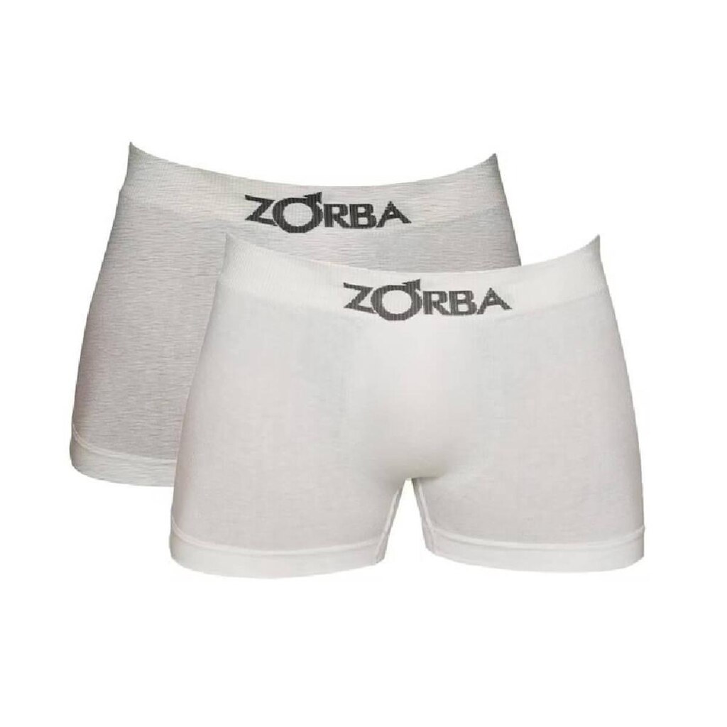 Kit com 2 Cuecas Boxer Branco/Mescla Zorba 781 Algodão
