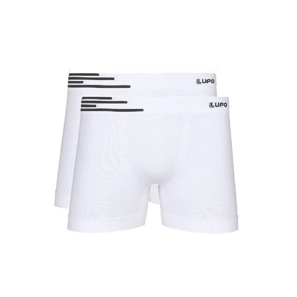 Kit Com 2 Cuecas Boxer Lupo 436-002 Brancas