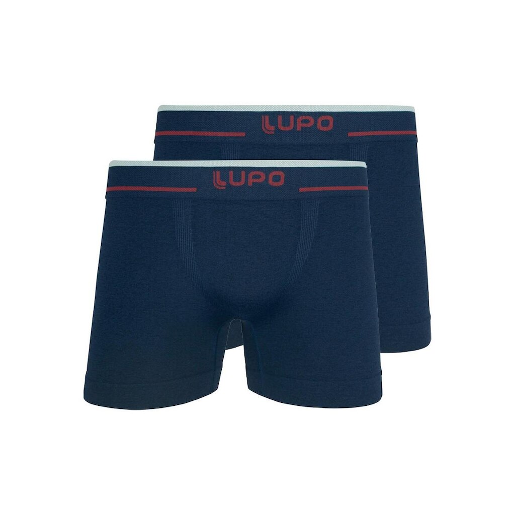 Kit com 2 Cuecas Boxer Lupo 733-004 Azul Marinho