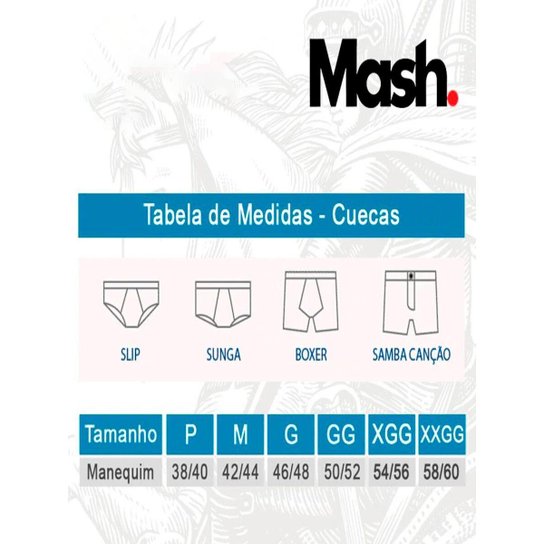 Kit com 2 Cuecas Boxer Mash 711.01