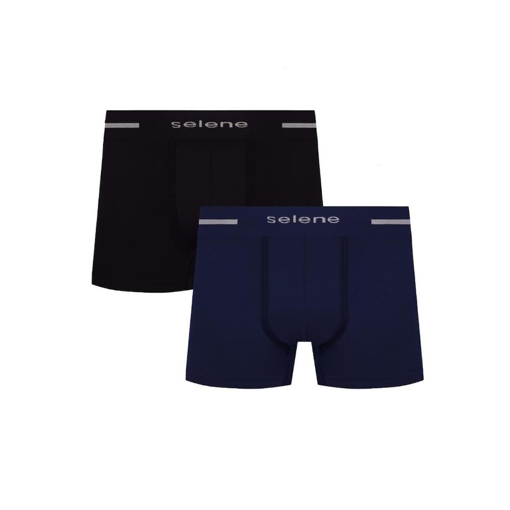 Kit Com 2 Cuecas Boxer Selene Box Microfibra Masculina