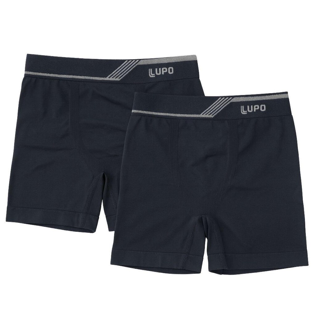 Kit Com 2 Cuecas Boxer Sem Costura Masculino Cueca Poliamida Lupo