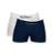 Kit com 2 Cuecas Boxer Zorba 781 Branco/Marinho - Branco+Marinho