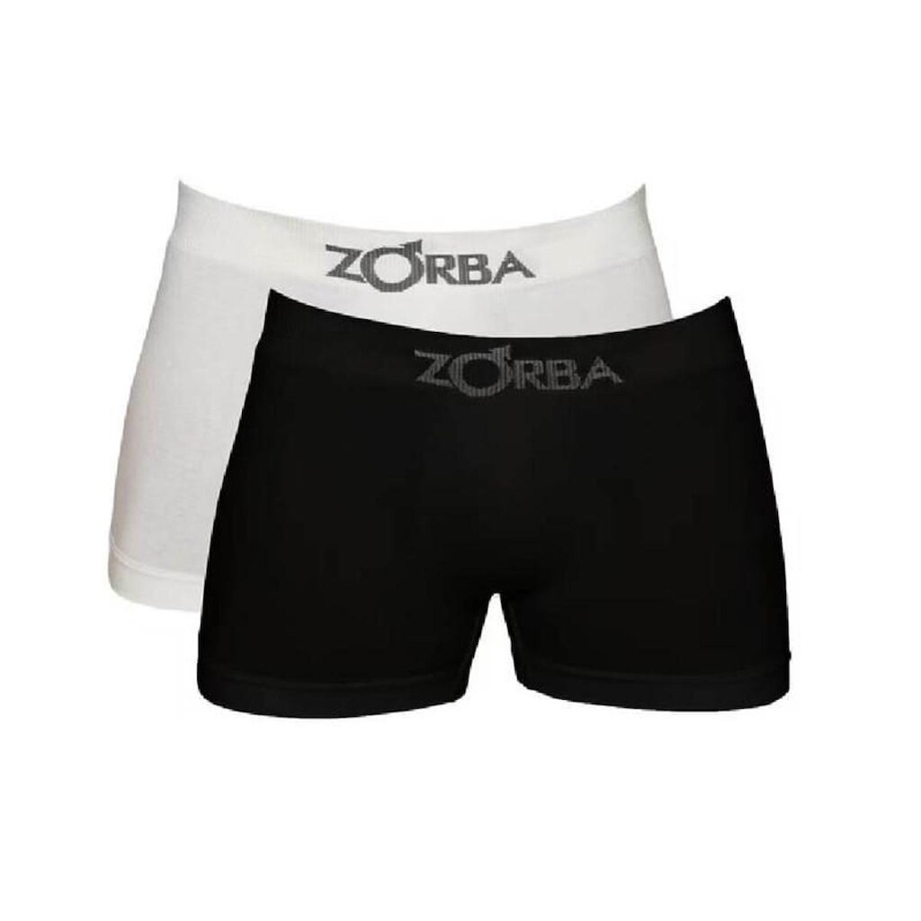 Kit com 2 Cuecas Boxer Zorba 781 Branco/Preto