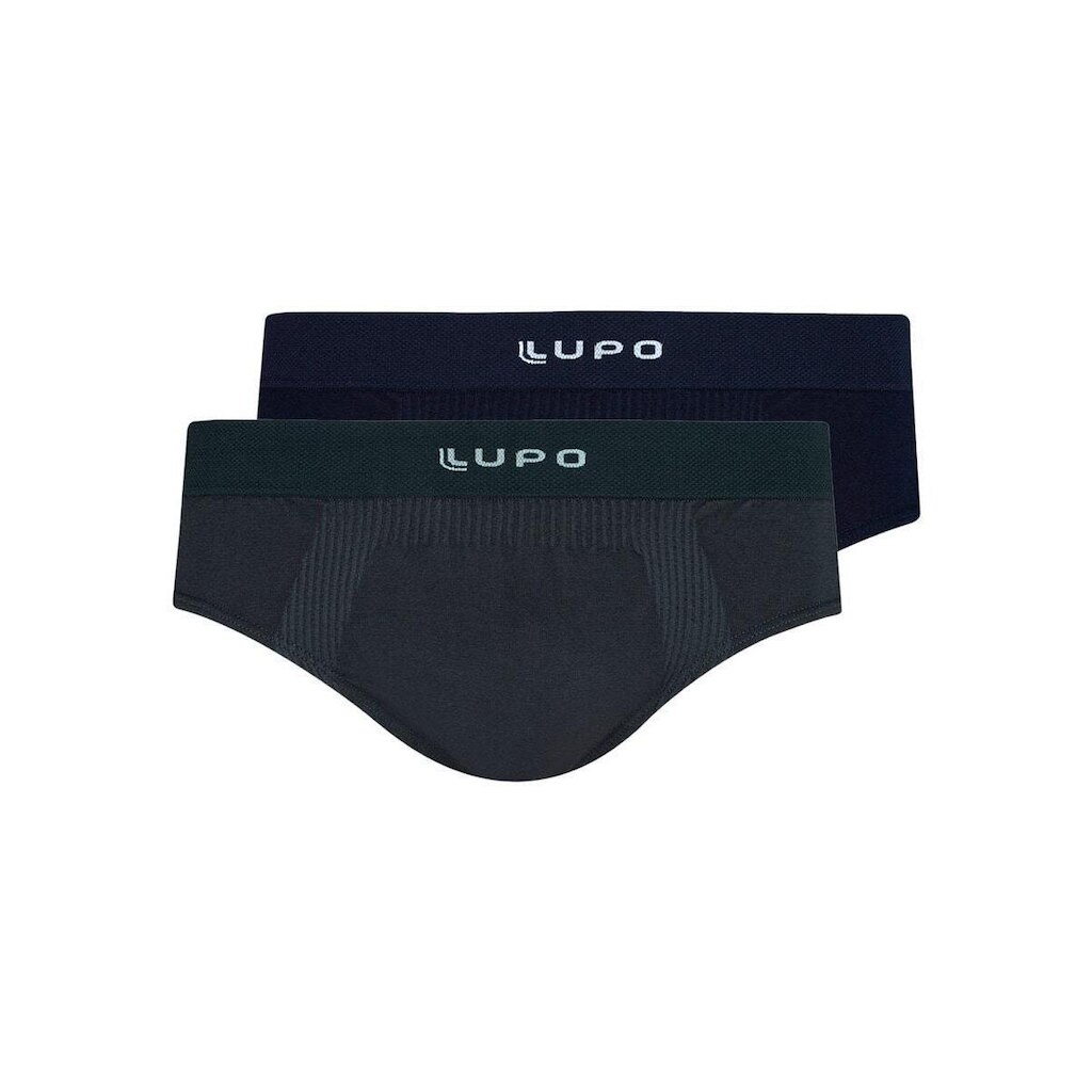 Kit com 2 Cuecas Slip Lupo 681-001 Cinza