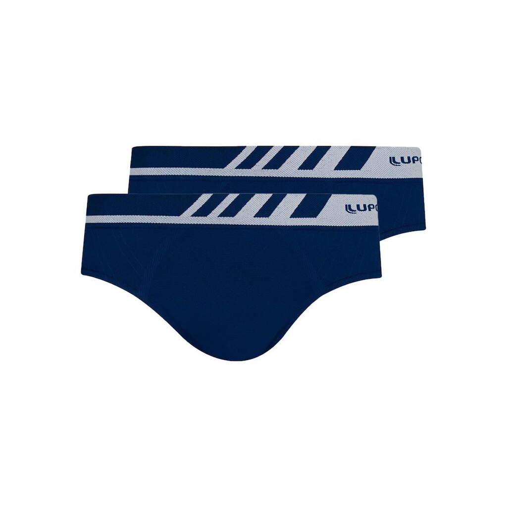 Kit com 2 Cuecas Slip Lupo 691-002 Azul Marinho