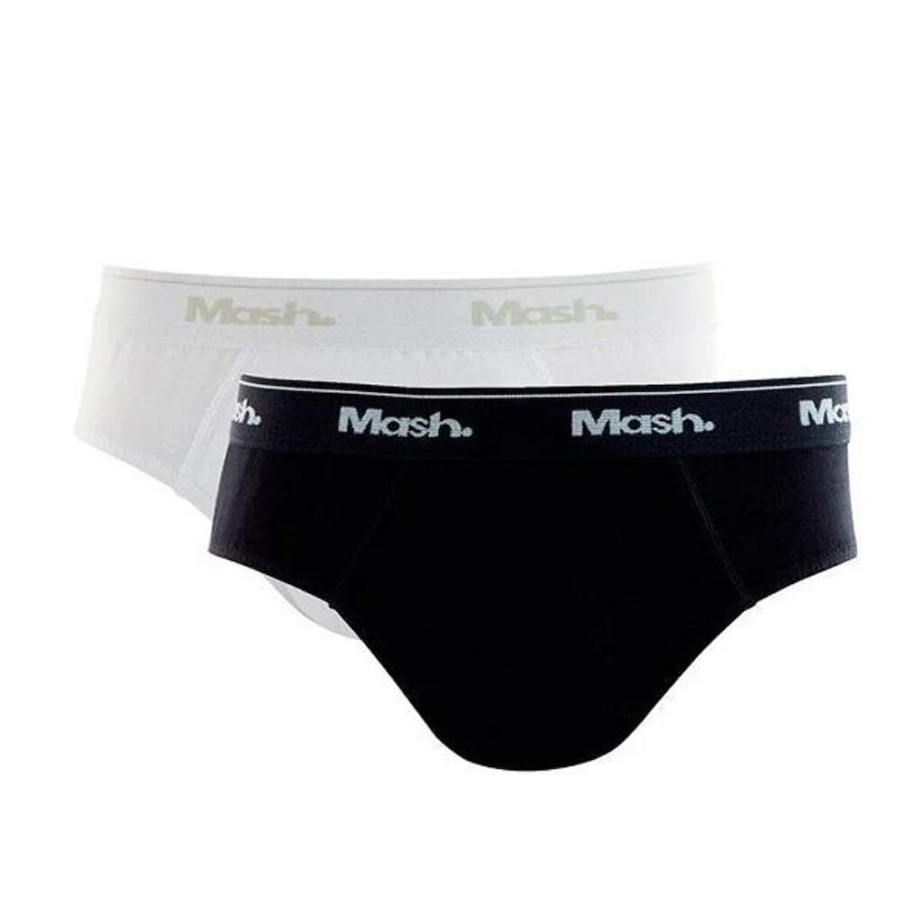 Kit com 2 Cuecas Slip Mash Infantil 113.04 Preto/Branco