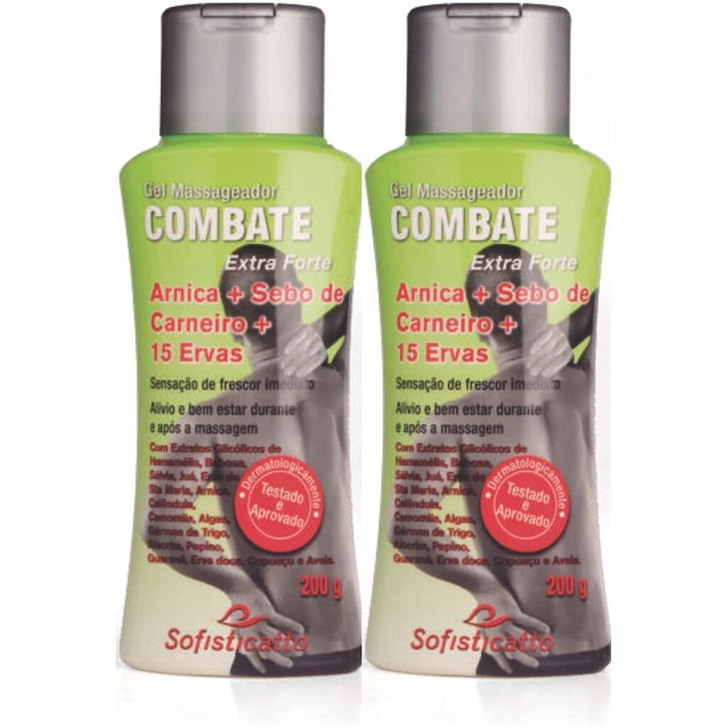 Kit Com 2 Gel para massagem Extra Forte Arnica+ Sebo e Carneiro + 15 Ervas Sofisticatto