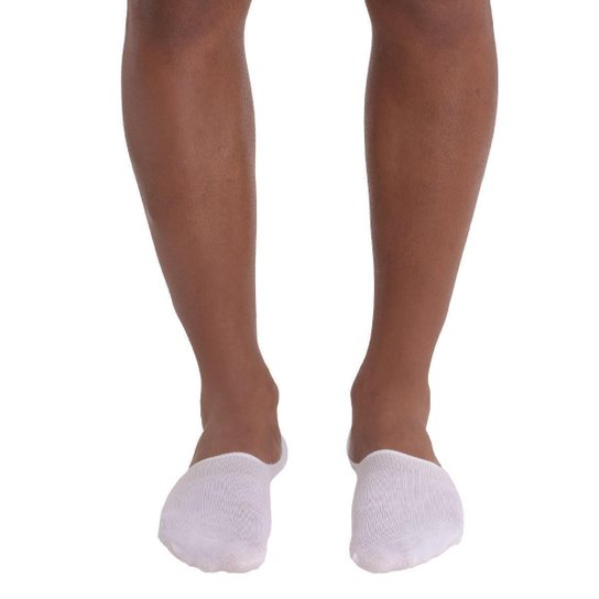 KIT com 2 Meias super invisível em algodão MASH - Branco Menor preço em KIT com 2 Meias super invisível em algodão MASH - Branco