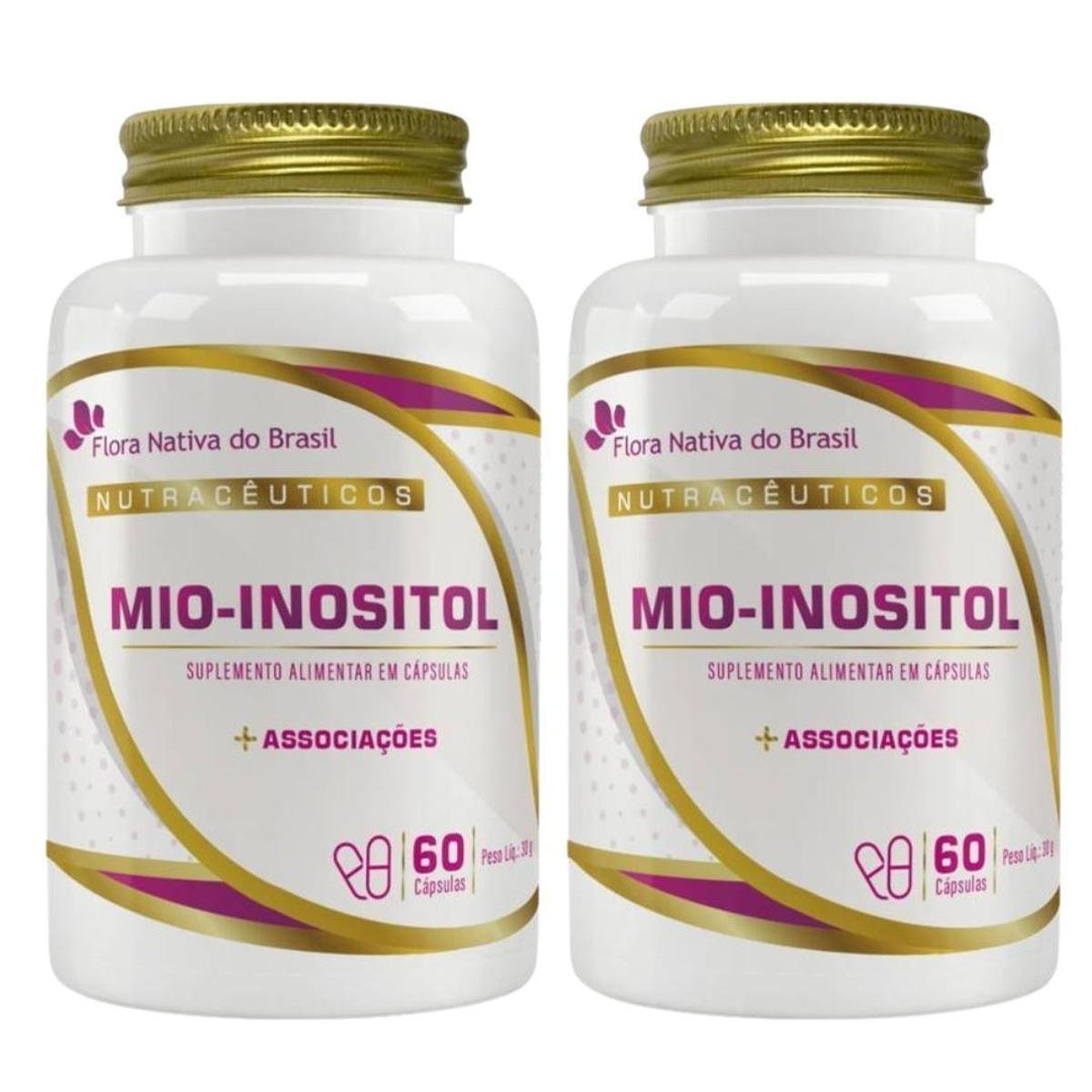 Kit Com 2 - Mio-Inositol + Associações 60 Cápsulas 500mg Flora Nativa