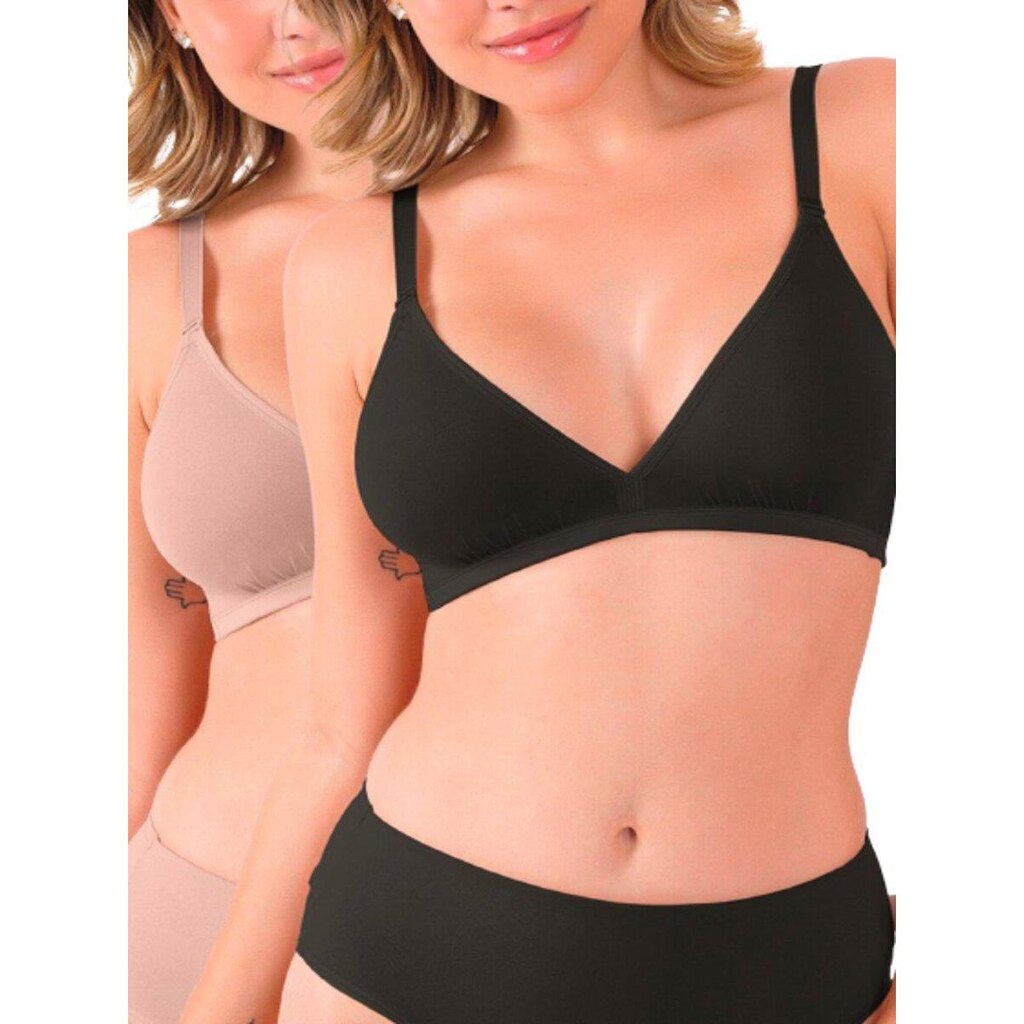 Kit Com 2 Sutiãs Sem Aro E Sem Bojo Love Secret 899300 Branco