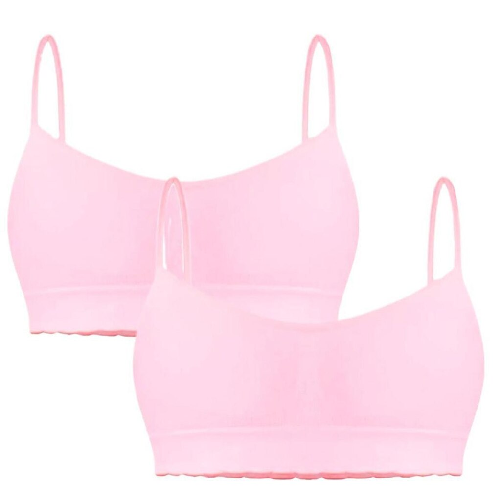Kit Com 2 Sutiãs Top Infantil Juvenil Selene Sem Costura Sem Bojo