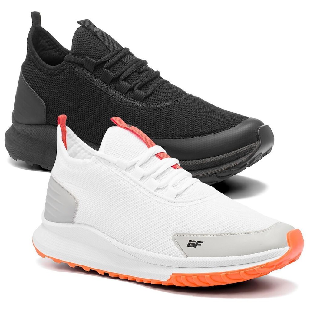 Kit com 2 Tênis Masculinos Leves para Caminhada e Academia BF Shoes Pro