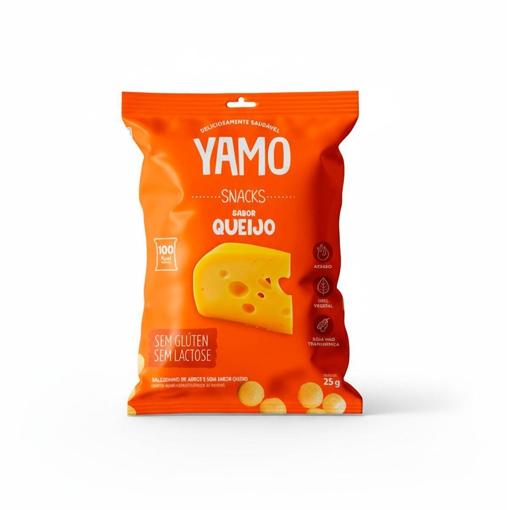 Kit Com 20 Snack Salgadinho De Arroz Queijo Yamo Topway 25G