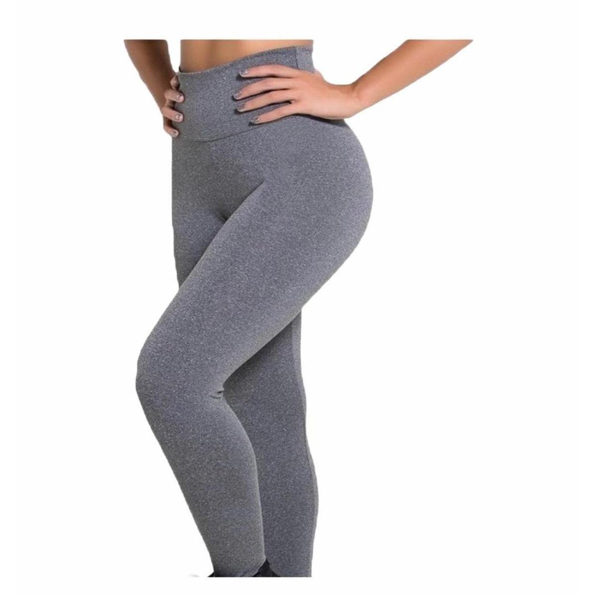 Kit Com 3 Calça Leggings Cós Alto Feminina Menor preço em Kit Com 3 Calça Leggings Cós Alto Feminina