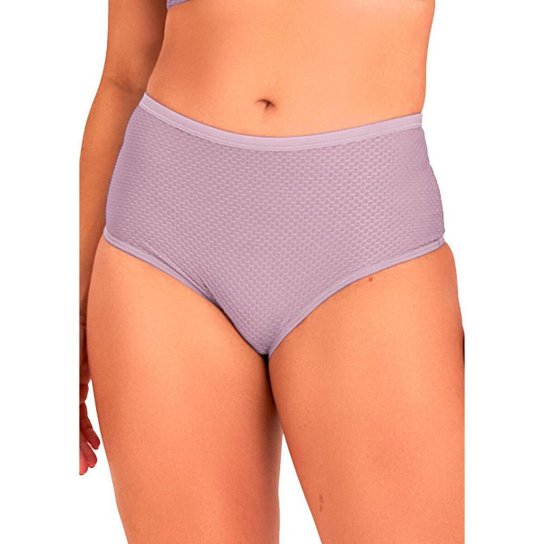 Kit com 3 Calcinhas Alta Dilady 203203 Plus Size Rosa