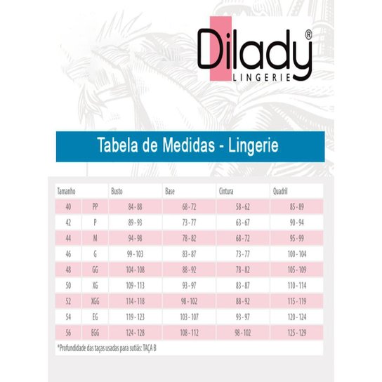 Kit com 3 Calcinhas Alta Dilady 203203 Plus Size Rosa