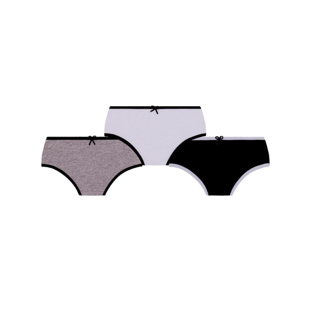 Kit Com 3 Calcinhas Lobinha 18101-089 Infantil Cinza