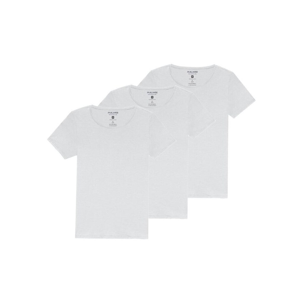 Kit com 3 Camisetas Feminina Malwee 1000004500 Branco