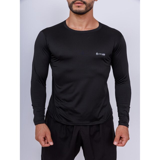 Kit Com 3 Camisetas Lisa Manga Longa Com Proteção UV