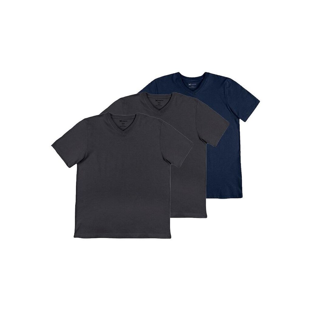 Kit com 3 Camisetas Masculina Hering 022b Cinza
