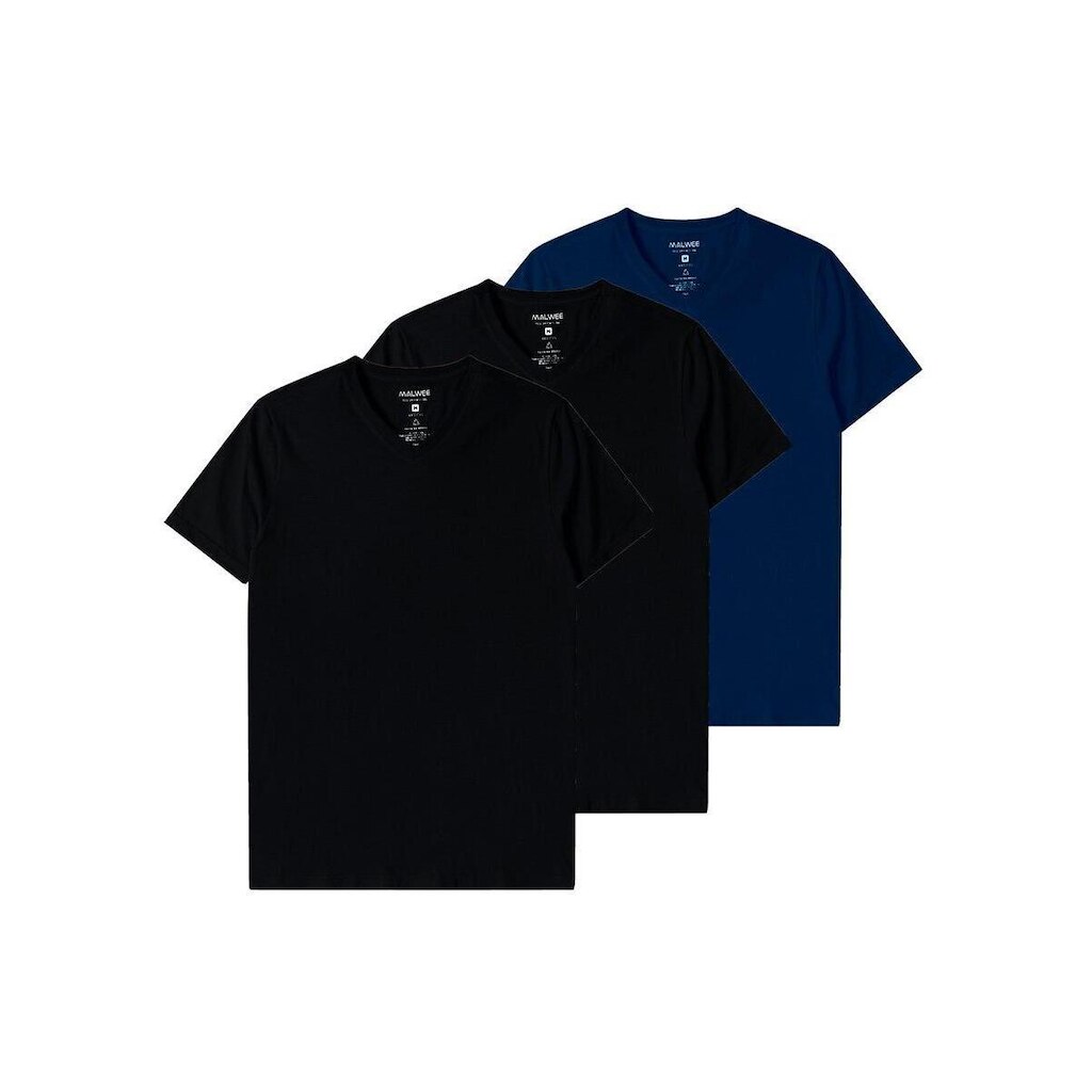 Kit com 3 Camisetas Masculina Malwee 1000004422 Branco