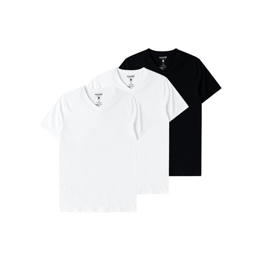 Kit com 3 Camisetas Masculina Malwee 1000004422 Branco