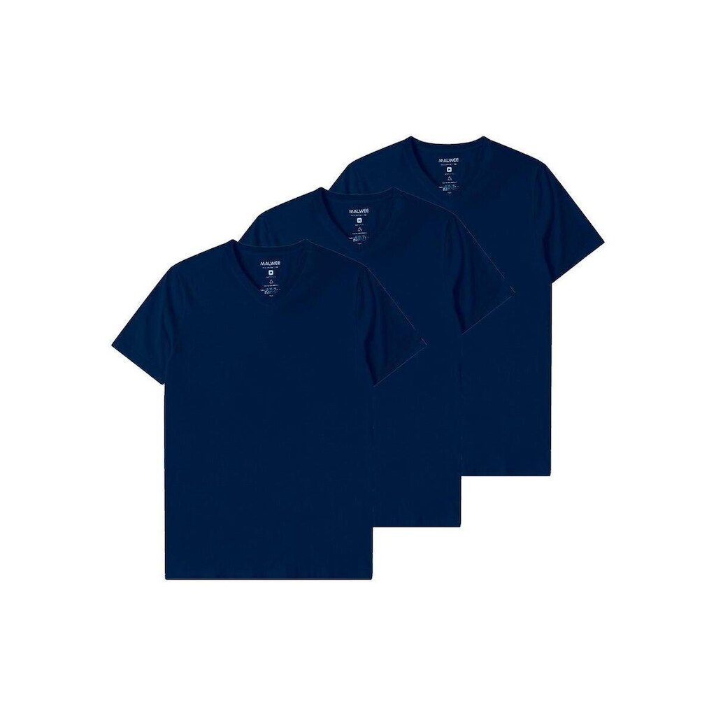 Kit com 3 Camisetas Masculina Malwee 1000004422 Preto