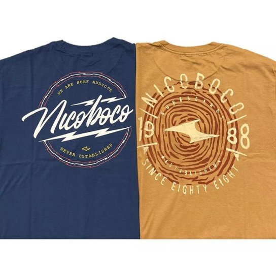 Kit Com 3 Camisetas Nicoboco Original Masculina
