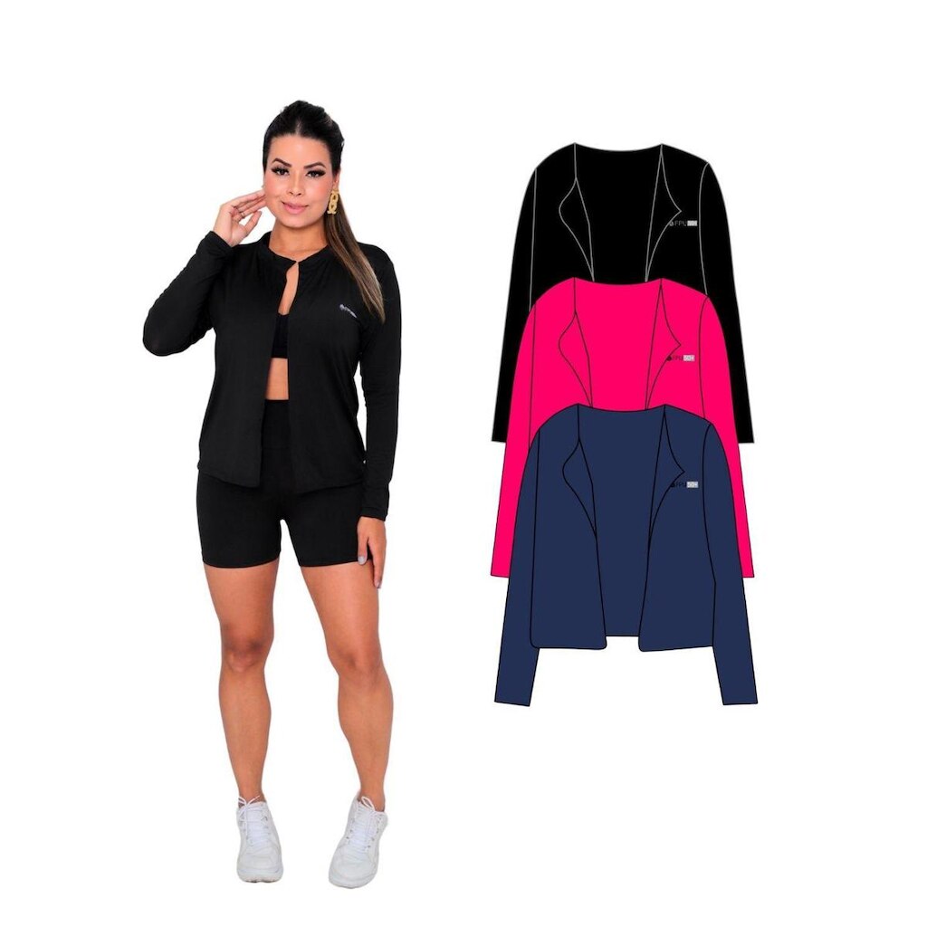 Kit Com 3 Casacos Camisas de Proteção UV Feminino