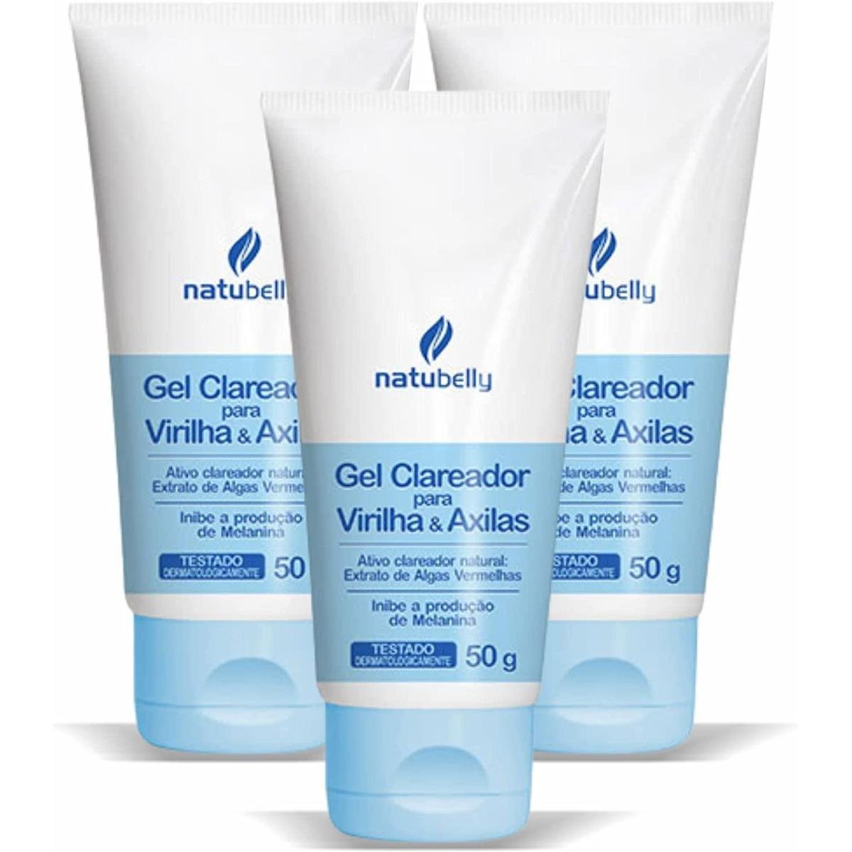 Kit Com 3 - Creme Clareador de Axilas e Virilha 50g - Natubelly ...