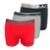 Kit Com 3 Cueca Boxer Poliamida Imperio Sortido - Preto