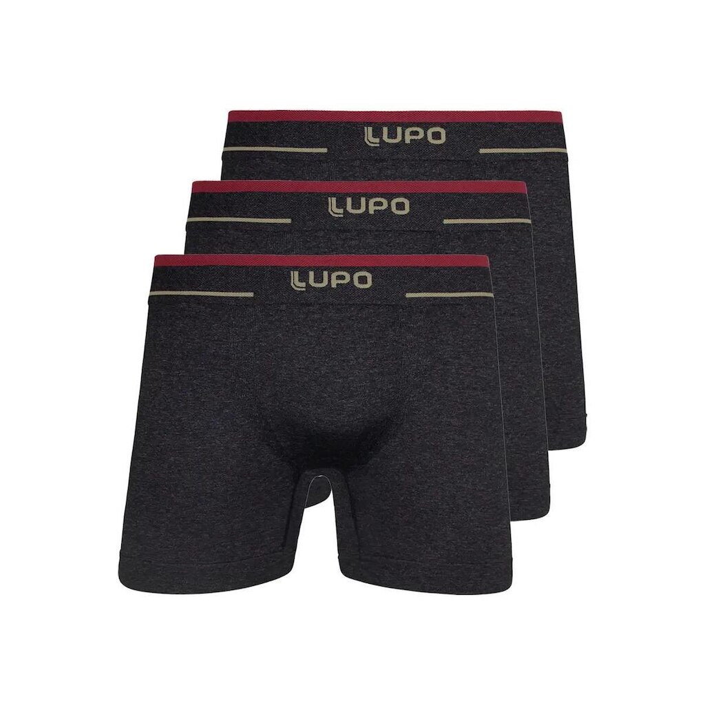 Kit com 3 Cuecas Boxer Lupo 17800-001 Plus Size Azul