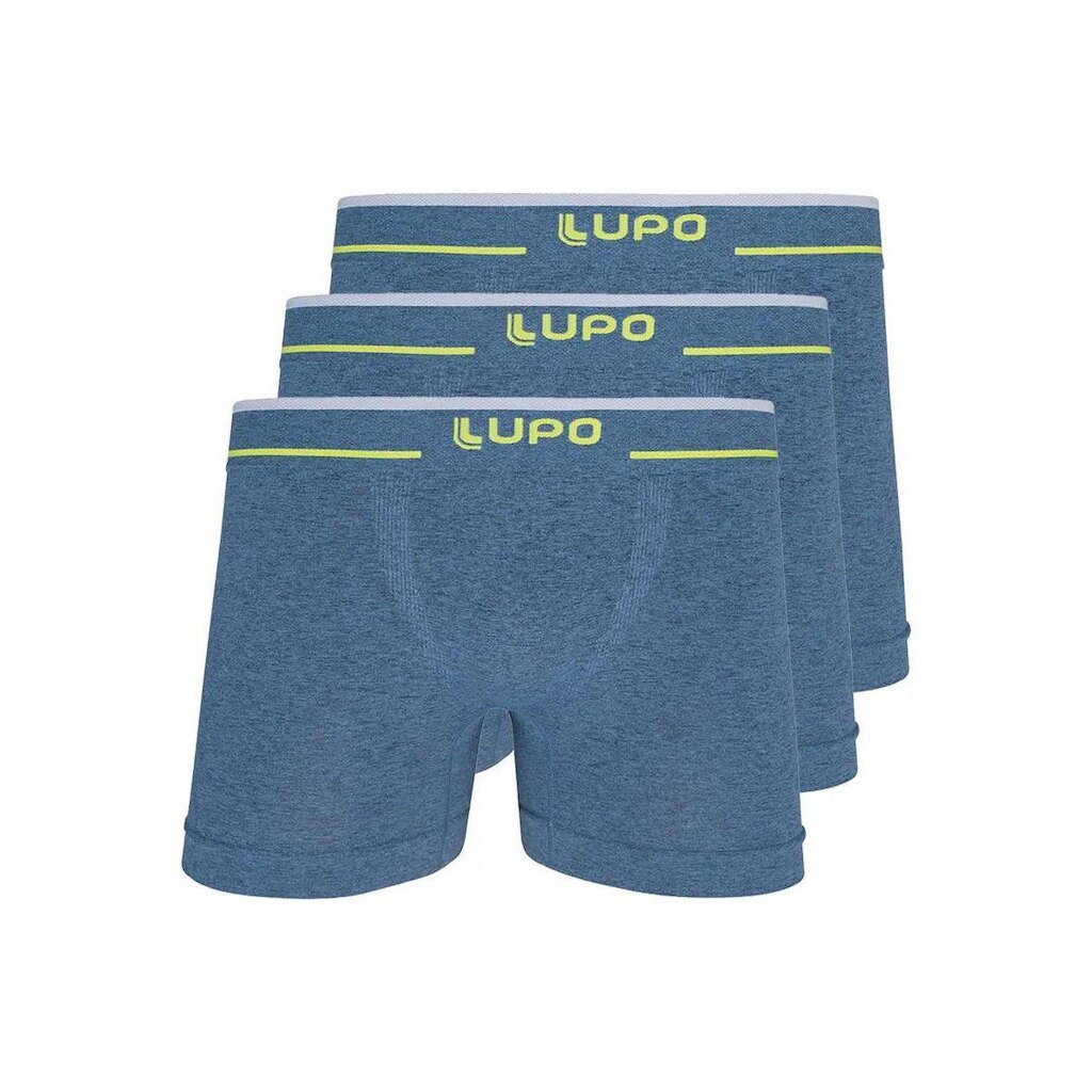Kit com 3 Cuecas Boxer Lupo 17800-001 Plus Size Azul
